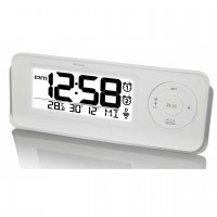 Настольные часы Technoline WT498 White с радиоуправляемым временем и функцией термометра, 2 будильника
