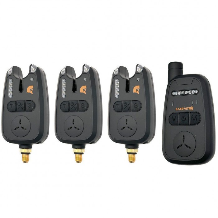 Набор сигнализаторов GLADIATOR RF298 3+1 Black с пейджером радиусом действия до 200 м влагозащищенный корпус