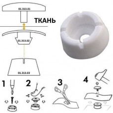 Кнопка судовая для лодки катера яхты Stayput Fasteners ObeCo 10.313.03 белая пластиковая UV-устойчивая