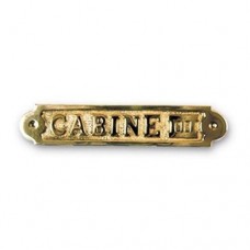 Табличка “Cabine III” латунь Azur Marine для установки на двери каюты Италия новое состояние