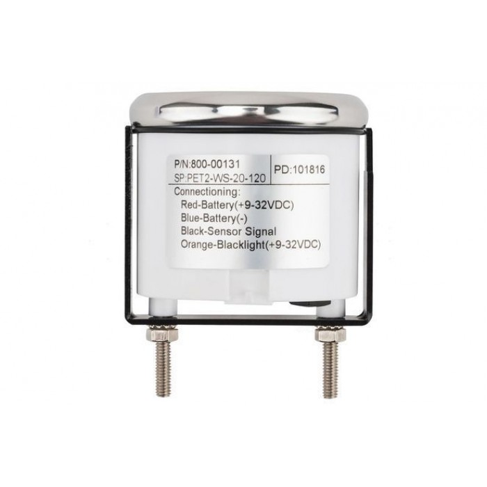 Цифровой датчик температуры воды ECMS PET2-WS-20-120 белый с оранжевой подсветкой диаметр 55 мм рабочее