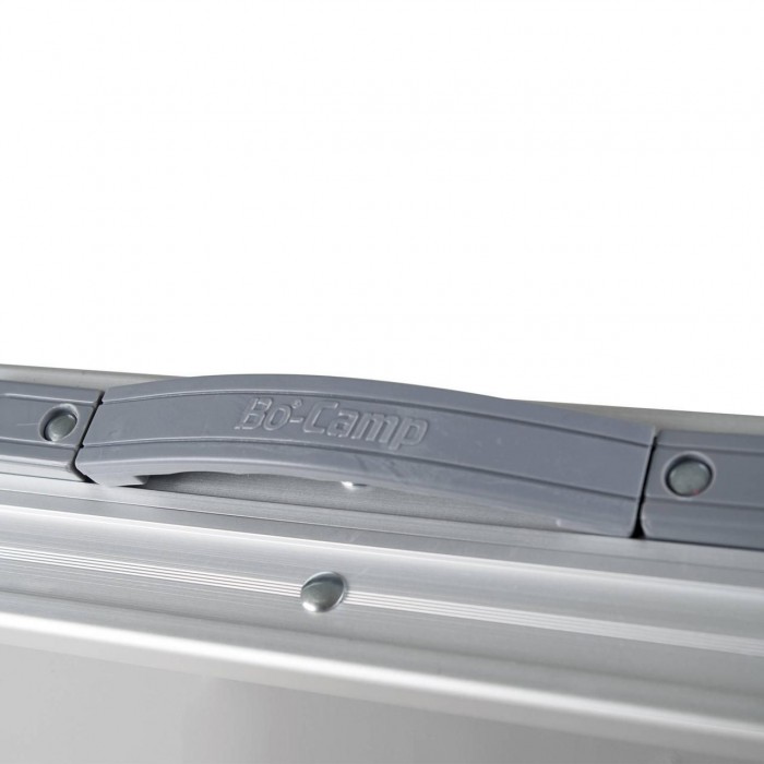 Складний стіл Bo-Camp Premium 60x45 см сірий для кемпінгу термостійкий водовідштовхувальний алюмінієвий з ручкою