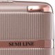 Чемодан Semi Line 28" L Шампань T5668-4 з 4 колесами та кодовим замком, об'єм 93 л, ABS-пластик