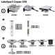 Стойка опоры кресла лодочная LakeSport 165 мм алюминий Attwood для установки на лодки и катера стандарт ABYC