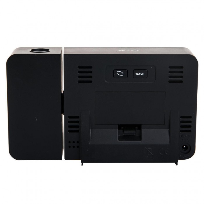 Проекционные часы Technoline WT546 Black с термометром и гигрометром, 2 будильника, радиоконтроль времени