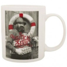 Кружка Nautical Soul Red керамика белый Batela с изображением моряка 9.5 см для микроволновки