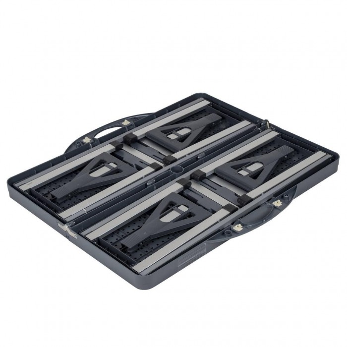 Стіл Bo-Camp Basic Grey 1404374 для кемпінгу на 4 місця з стільцями, сталевий каркас, навантаження до