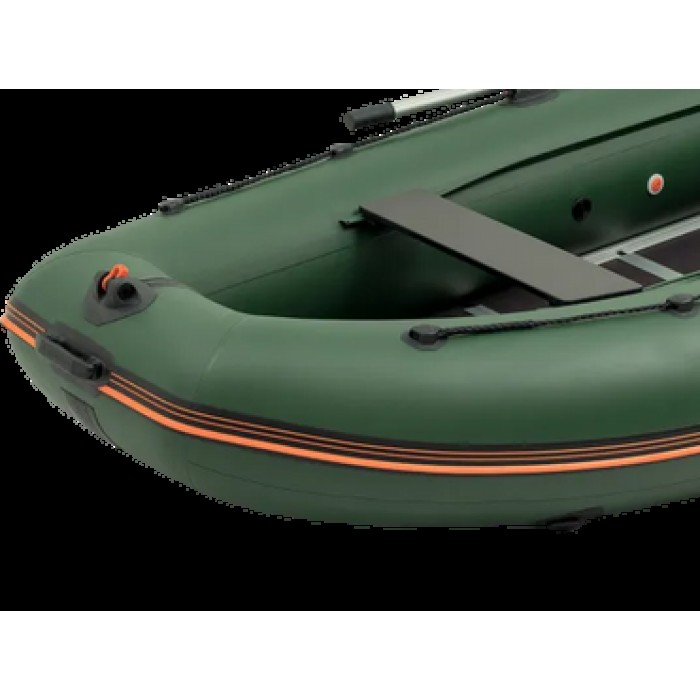 Колібрі КМ-360ДСЛ (Kolibri KM-360DSL) зелений моторний кільовий надувний човен + фанерний пайол