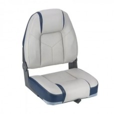 Сиденье судовое в лодку катер и яхту Premium High Back 75245GN Серо-синее складное из морского винила
