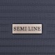 Валіза Semi Line 20" (S) Темно-синя (T5712-1) з розширюваним клапаном 4 колеса ABS-пластик кодовий замок 46