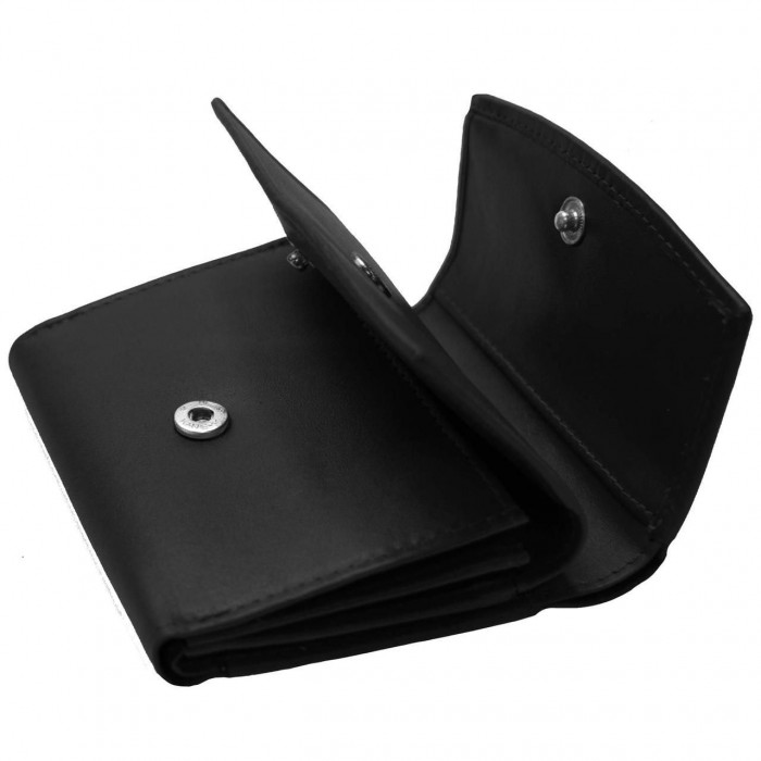 Женский кожаный кошелек Semi Line RFID Черный P8274-0 с защитой карт от сканирования 7 карманов