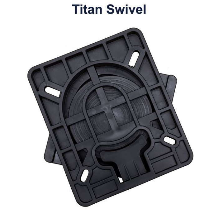 Поворотна пластина пластикова для човнів, катерів та яхт TITAN SWIVEL MA 765-1 360° обертання чорна посилена