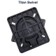 Поворотна пластина пластикова для човнів, катерів та яхт TITAN SWIVEL MA 765-1 360° обертання чорна посилена