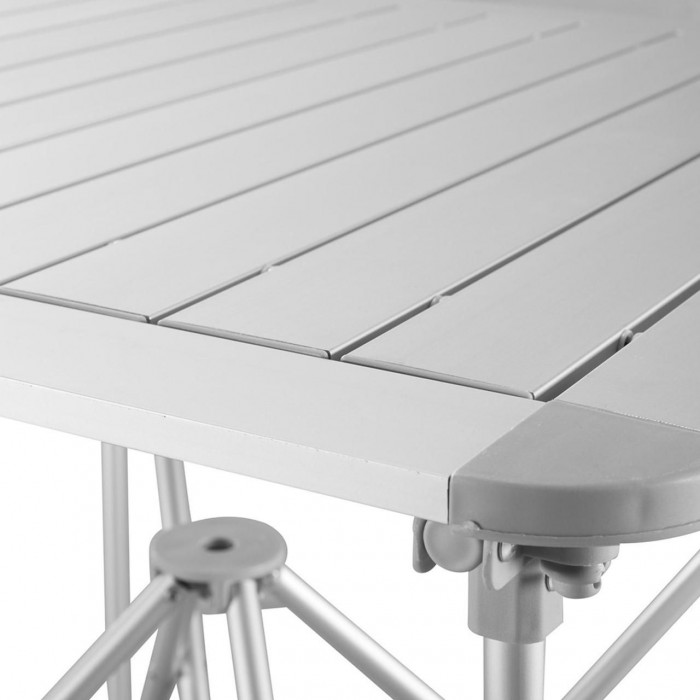 Стіл Uquip Mercy Grey 244115 для кемпінгу 70x70 см алюмінієвий з сіткою та чохлом 30 кг сріблястий