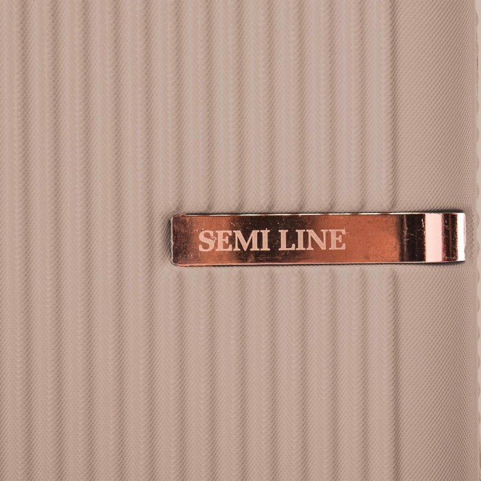Чемодан Semi Line 28" L Шампань T5666-5 с кодовым замком, 4 колеса, ABS-пластик, 93 л для поездок