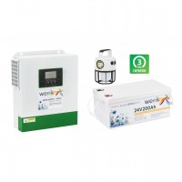 Комплект гибридный инвертор Weekender PRSW-3500TC DC 24V и аккумулятор 200 Ah 24 V