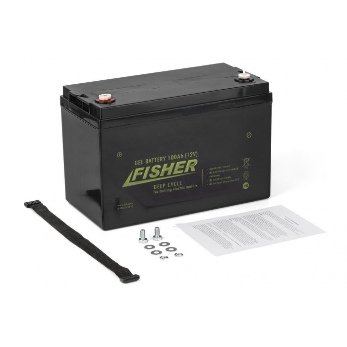 Гелевый аккумулятор 100 Ah Fisher 12 V для лодочных электромоторов 100Ah gel F