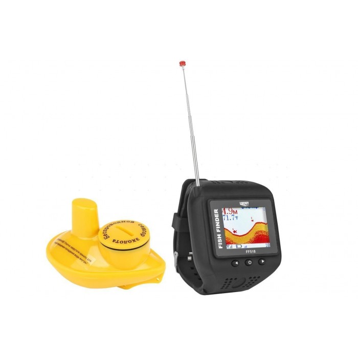 Эхолот-часы Lucky Fishfinder FF 518 с беспроводным датчиком цветной экран 1 луч FF518 Lucky