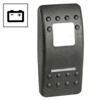 Клавиша Carling Switch Contura II с символом аккумуляторов черный поликарбонат противоскользящее покрытие