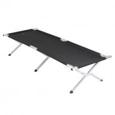 Раскладная кровать Bo-Camp Single XL Black 210х70 см для кемпинга алюминий компактная макс. нагрузка 100