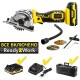 Мини-циркулярная аккумуляторная пила Trotec PCSS 05-20V с 3 дисками и кейсом для сменных материалов