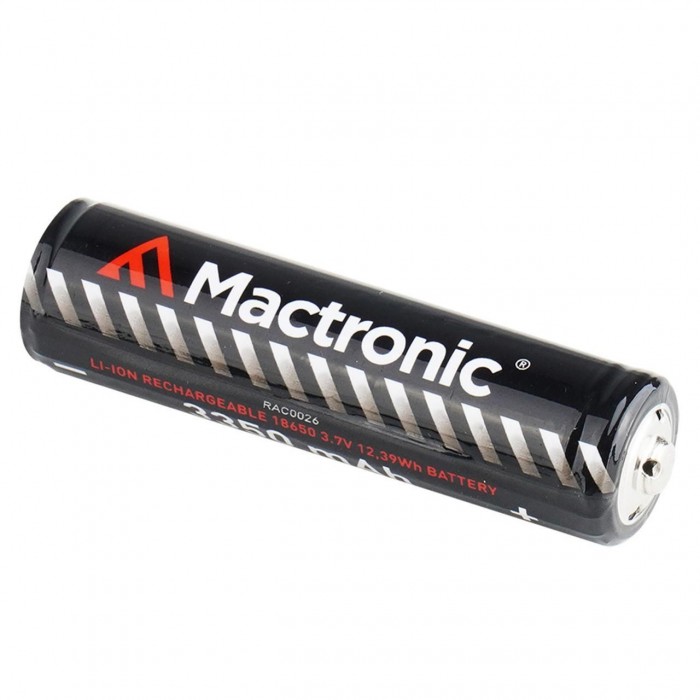 Аккумулятор Mactronic Li-ion 18650 3350 mAh RAC0026 для фонарей БЛЭК АЙ и НАЙТ ХАНТЕР черный 3.7V