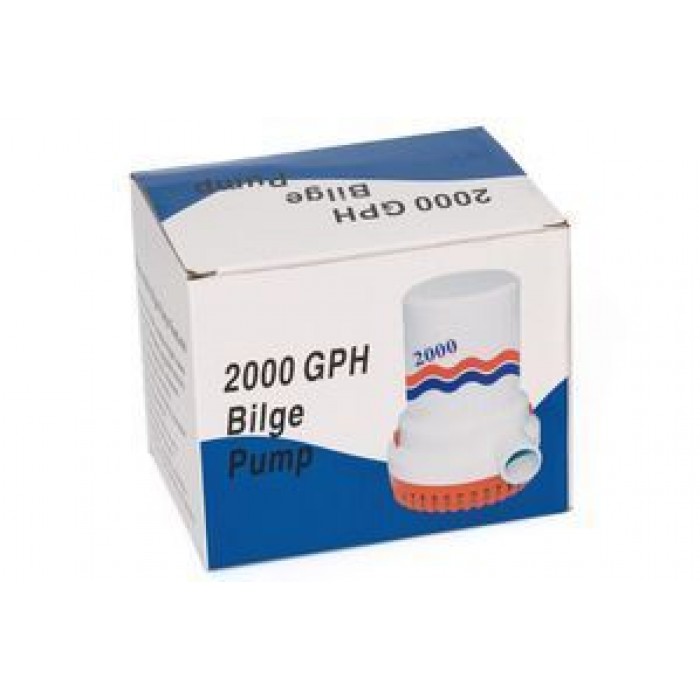 Помпа трюмная 126 л/мин 2000 GPH 12V WW-06208 для лодки и катера погружная мощный насос