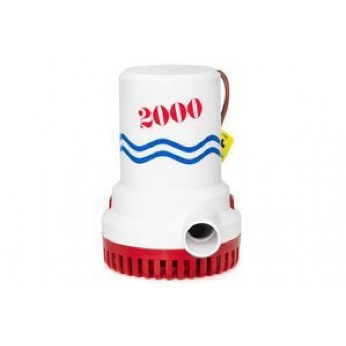 Помпа трюмная 126 л/мин 2000 GPH 12V WW-06208 для лодки и катера погружная мощный насос