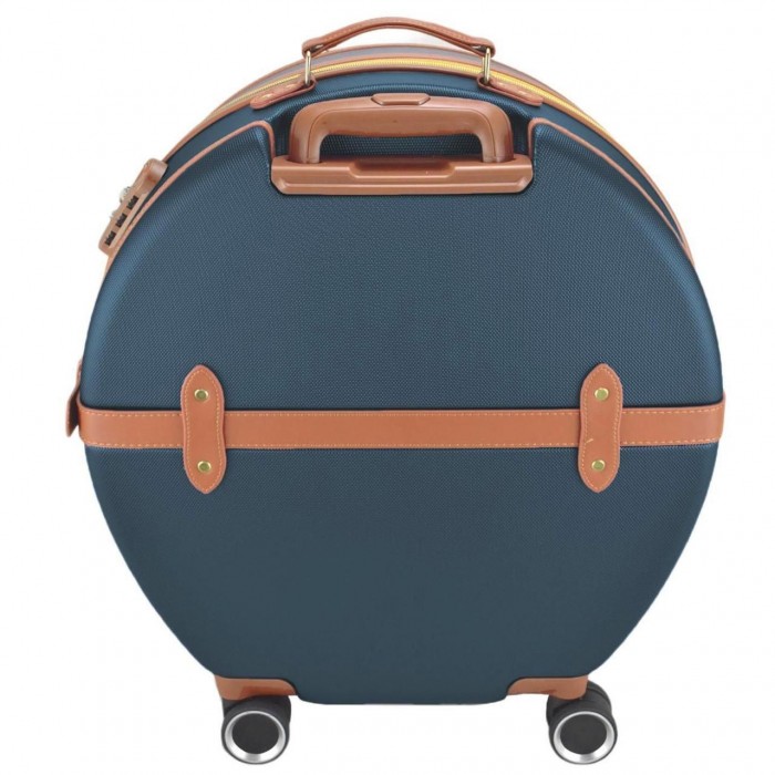 Валіза Semi Line 20" S Синя/Коричнева T5672-2 з круглими колесами, кодовим замком