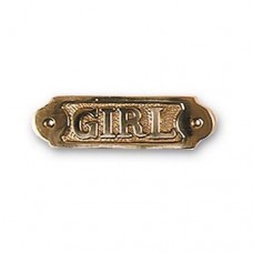 Табличка “Girl” латунь Azur Marine для приміщень та кают Італія новий виріб для яхт та човнів