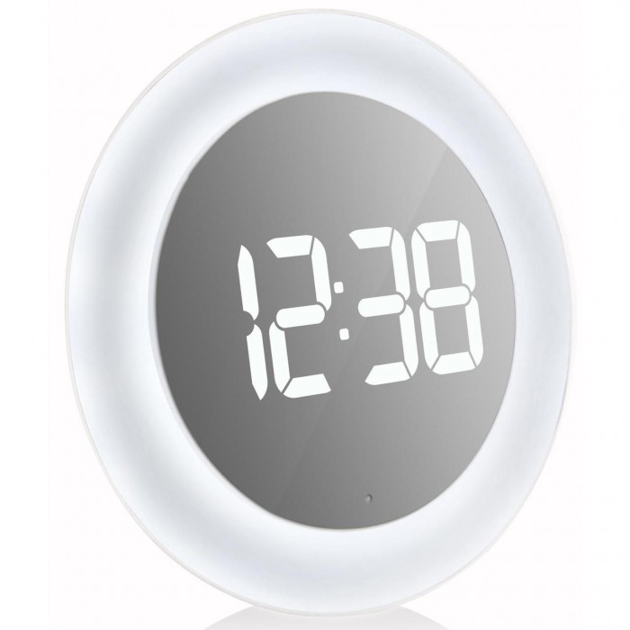 Настінні годинники Technoline WS8086 з LED дисплеєм та кольоровою підсвіткою, електронний механізм, білий