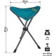 Складной стул Uquip Darcy Caribbean Blue 244019 со стальным каркасом для кемпинга и отдыха