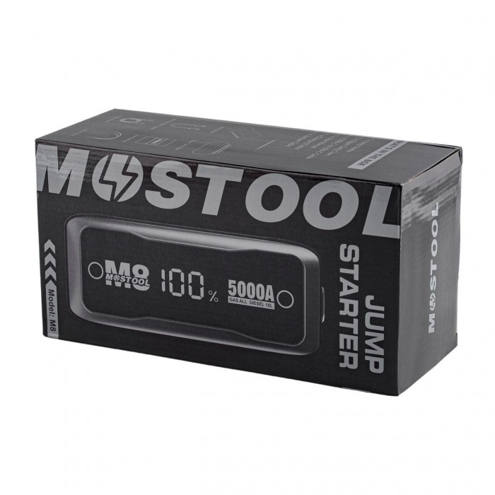 Пусковое устройство Jump Starter для автомобилей MOSTOOL M8 5000A 88.80Wh/24000mAh старт до 10 л, павербанк