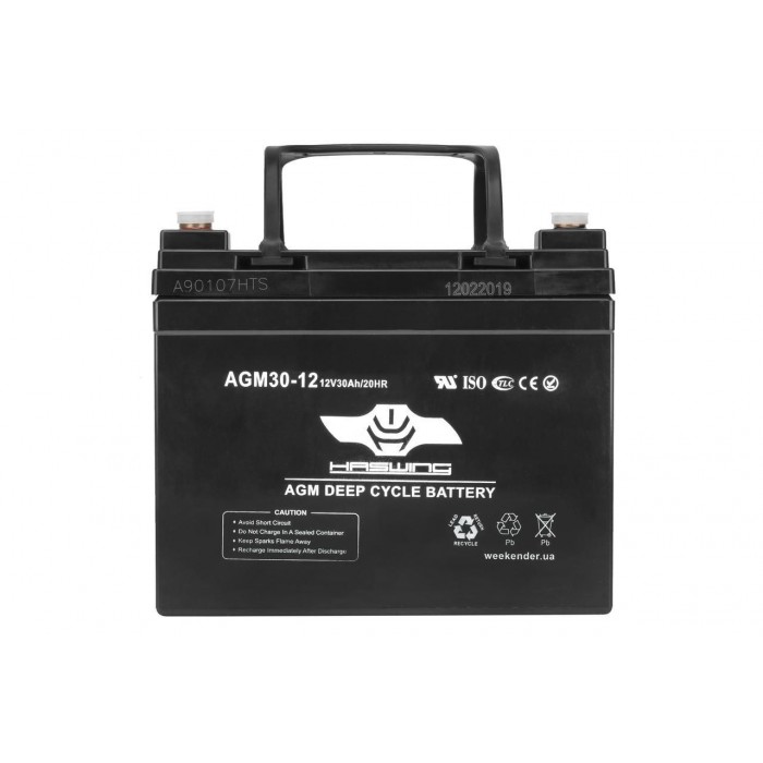 AGM акумулятор Haswing 30 Ah 12 V 30 Ah agm H для човнових електромоторів 30Ah agm H