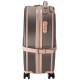 Чемодан Semi Line 24" M Коричневий/Рожевий Крем T5673-3 круглий ABS-пластик 49 л 4 колеса кодовий замок