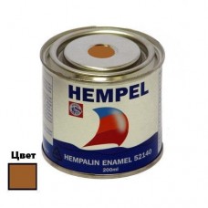 Фарба HEMPALIN ENAMEL світло-коричнева 200 мл атмосферостійка алкідна емаль для сталевих та дерев'яних