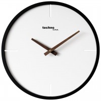 Настенные часы Technoline WT4130 Белый/Чёрный - кварцевые бесшумные, корпус 280 мм, LED подсветка