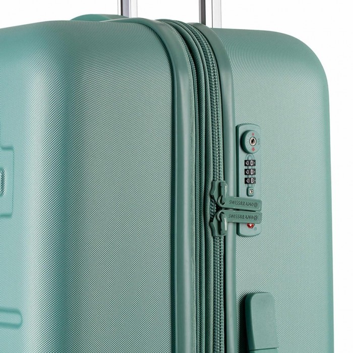 Чемодан Swissbrand Берлин L Мятный SWB_LHBER507L 98 л поликарбонат/ABS TSA замок 4 колеса расширяемый