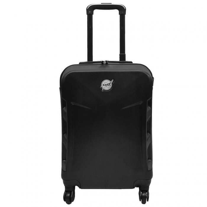 Чемодан Semi Line 20" S NASA Black T5798-1 для ручної поклажі 35 л з ABS-пластику 4 колеса з кодовим замком м'який