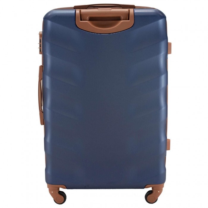 Вализа Semi Line 28" L Темно-синяя T5706-3 с расширяющимся клапаном 102 л ABS-пластик 4 колеса кодовый замок