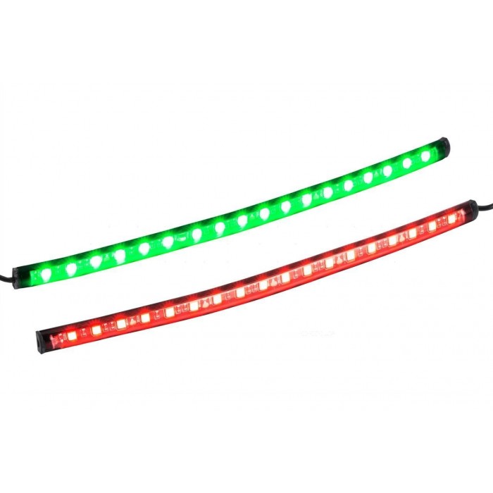 Ходовые полосы LED IP66 HF65-810 судовые для лодки и катера 12-24 В 3.6 Вт бортовые огни черные
