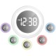 Настінні годинники Technoline WS8086 з LED дисплеєм та кольоровою підсвіткою, електронний механізм, білий