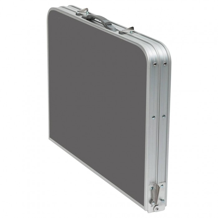 Стіл Bo-Camp Case 90x60 см сірий з висотою 35-81 см алюмінієвий для кемпінгу з сіткою