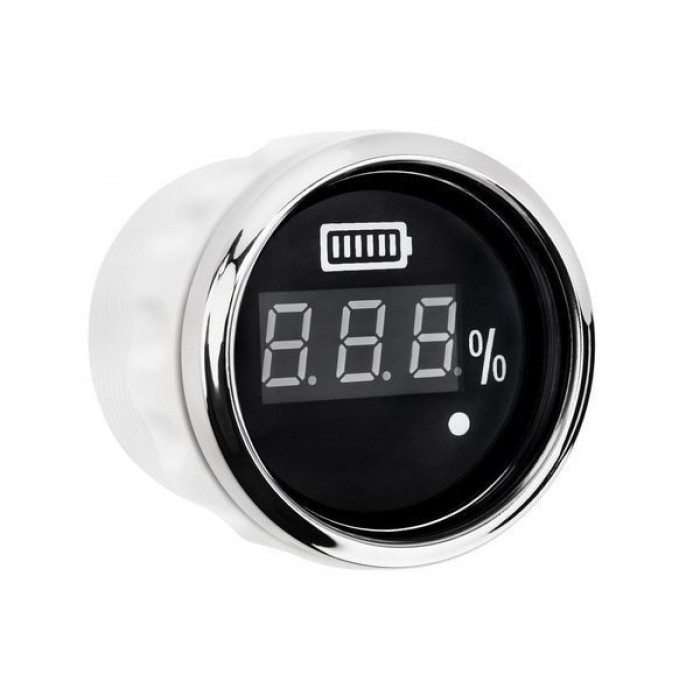 Цифровий судновий вольтметр I GAUGE 52MM з LED екраном 8-16В чорний нержавіюча сталь