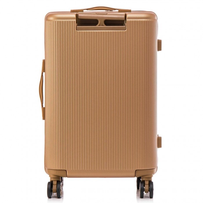 Чемодан Semi Line 24" M Золотой T5667-3 с кодовым замком 60 л ABS-пластик 4 колеса для авиаперелетов