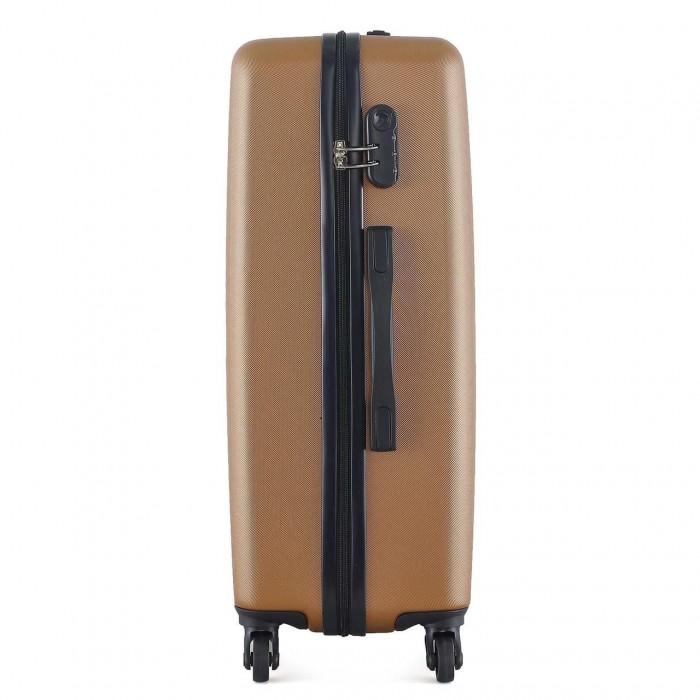 Чемодан Semi Line 24" M Коричневий T5693-2 67 л на 4 колесах з ABS-пластика з кодовим замком для бізнес-поездок