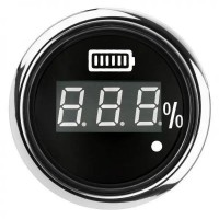 Цифровий судновий вольтметр I GAUGE 52MM з LED екраном 8-16В чорний нержавіюча сталь