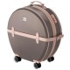Чемодан Semi Line 24" M Коричневий/Рожевий Крем T5673-3 круглий ABS-пластик 49 л 4 колеса кодовий замок