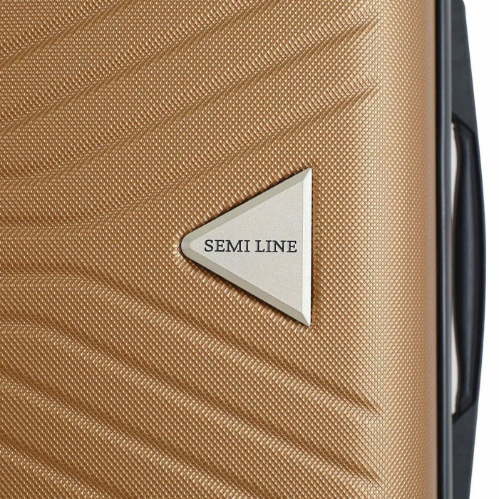 Чемодан Semi Line 24" M Коричневий T5693-2 67 л на 4 колесах з ABS-пластика з кодовим замком для бізнес-поездок