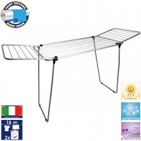Напольная сушилка для белья Casa Si Pluto 18м Silver CS92748Q05 лёгкая алюминиевая с максимальной нагрузкой 1